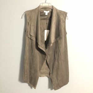 NWT Katherine Barclay Suede Vest